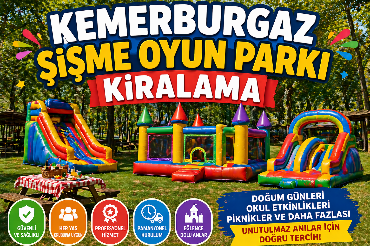 Kemerburgaz Şişme Oyun Parkı Kiralama