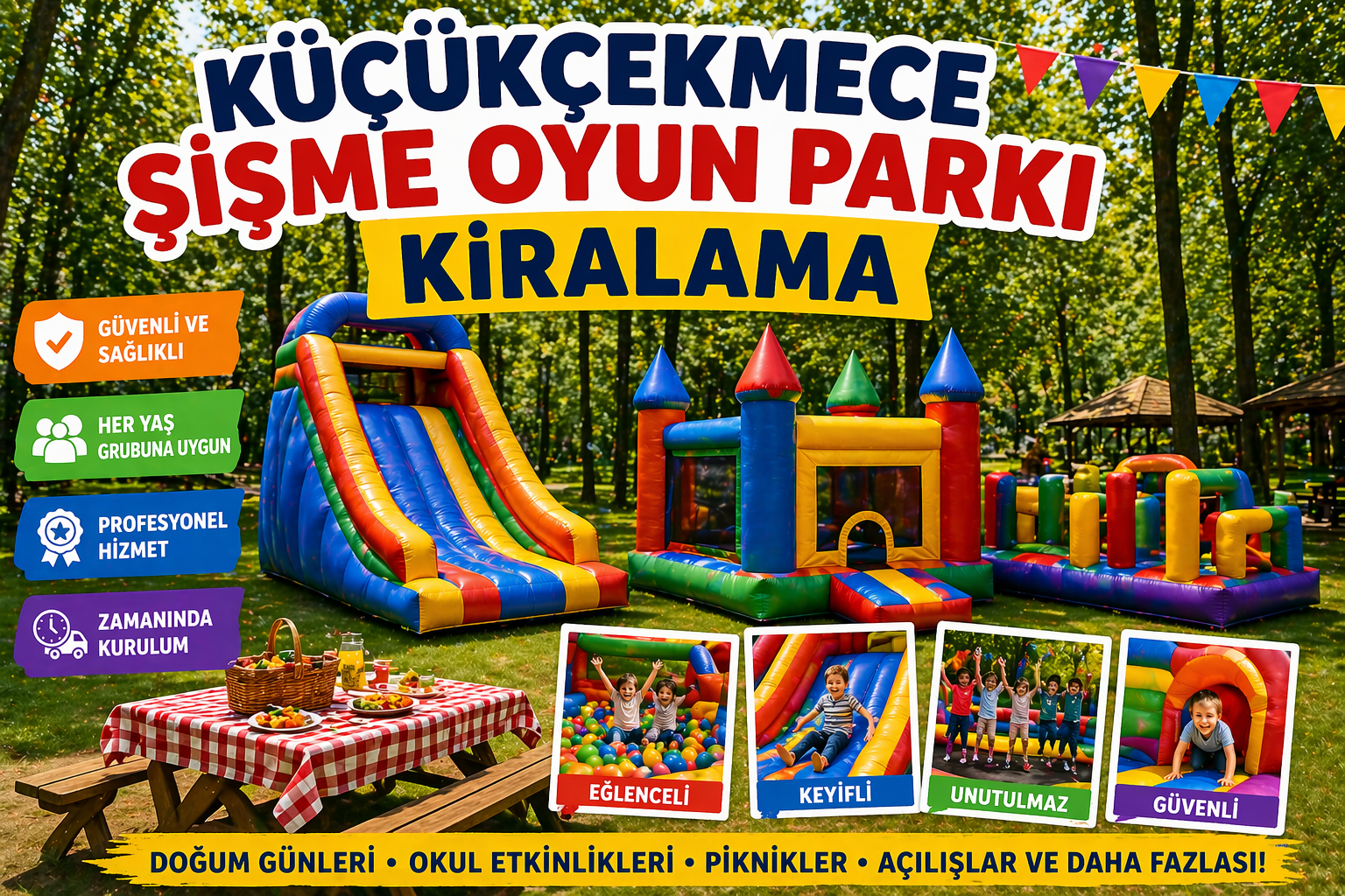 Küçükçekmece Şİşme Oyun Parkı Kiralama